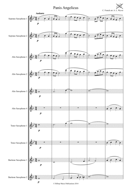 Panis Angelicus Arr Saxophone Ensemble Page 2