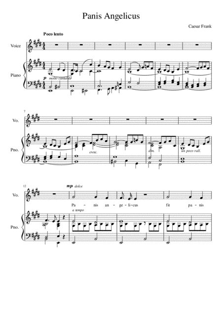 Panis Angelicus E Major Page 2