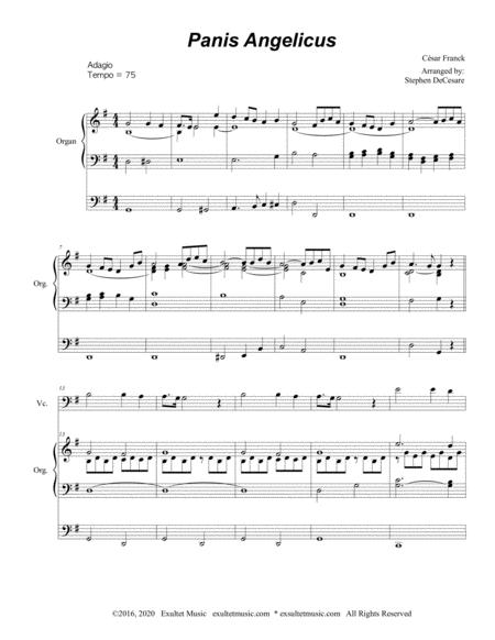 Panis Angelicus For Cello Solo Organ Accompaniment Page 2