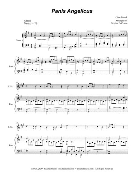 Panis Angelicus For Tenor Saxophone Solo Piano Accompaniment Page 2