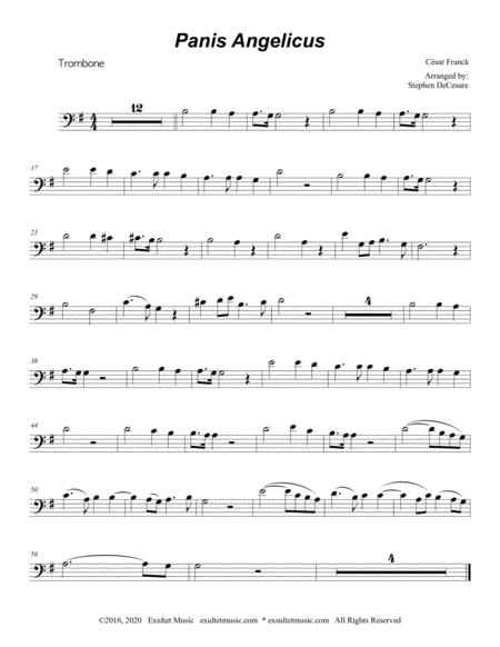 Panis Angelicus For Trombone Solo Piano Accompaniment Page 2