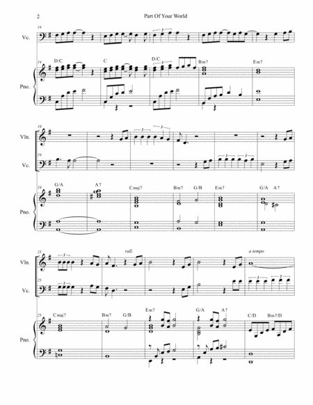Part Of Your World Duet For Violin And Cello Page 2