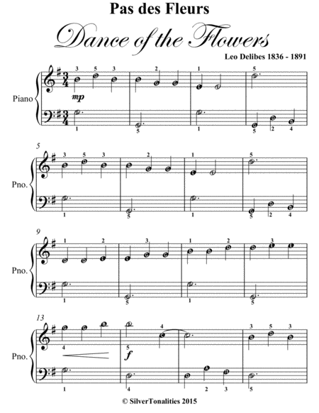 Pas Des Fleurs Dance Of The Flowers Easiest Piano Sheet Music Page 2