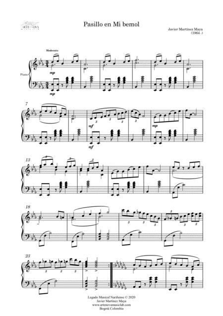 Pasillo En Eb Pasillo For Piano Latin Folk Music Page 2
