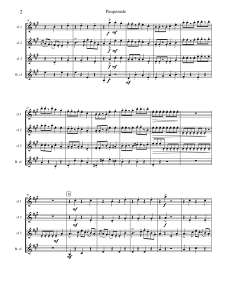 Pasquinade For Clarinet Quartet Page 2