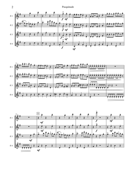 Pasquinade For Flute Quartet Page 2