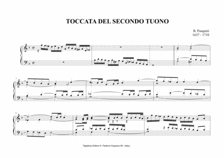 Pasquini Toccata Del Secondo Tuono For Organ Page 2