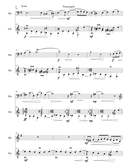 Passacaglia For Horn And Guitar Page 2