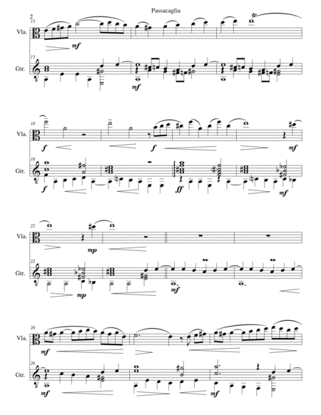 Passacaglia For Viola And Guitar Page 2