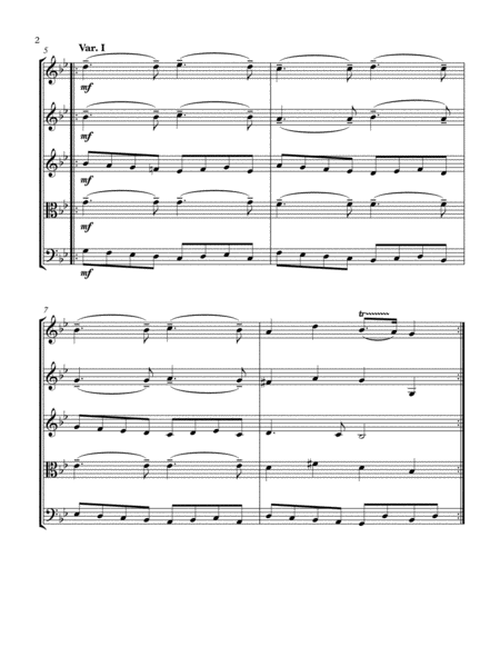 Passacaglia In G Minor For String Quintet 3 Violins Viola And Cello Page 2