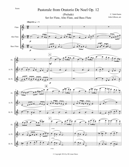 Pastorale From Oratorio De Noel For Mixed Flutes Page 2