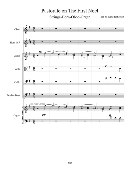 Pastorale On The First Noel For Str Hn Oboe Organ Page 2