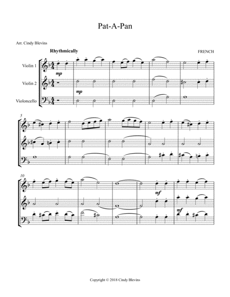 Pat A Pan For Two Violins With Cello Page 2