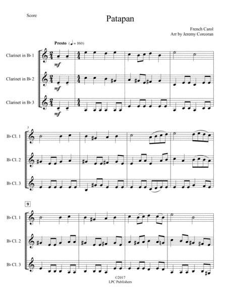 Patapan For Three Clarinets Page 2