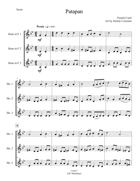 Patapan For Three French Horns Page 2