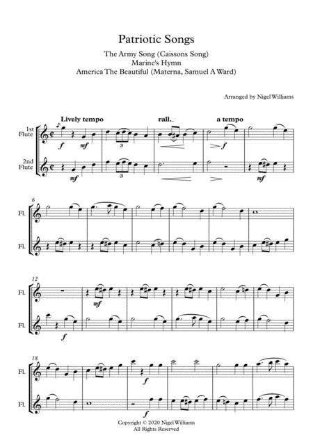 Patriotic Songs A Medley For Flute Duet Page 2