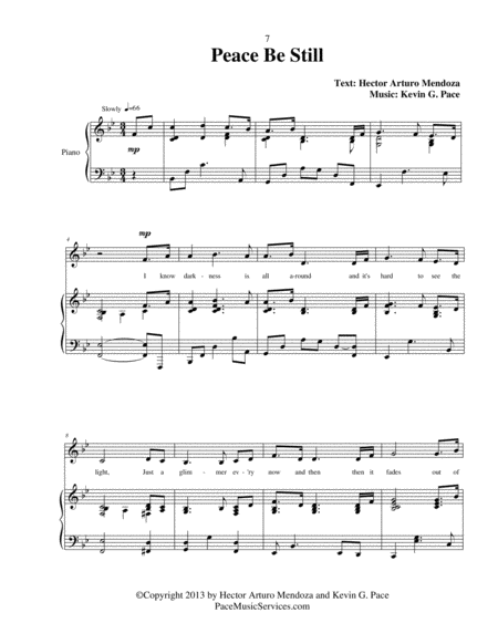 Peace Be Still Original Vocal Solo With Piano Accompaniment Page 2