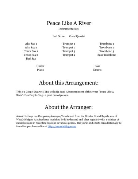 Peace Like A River Swingin Ttbb Quartet With Big Band Page 2