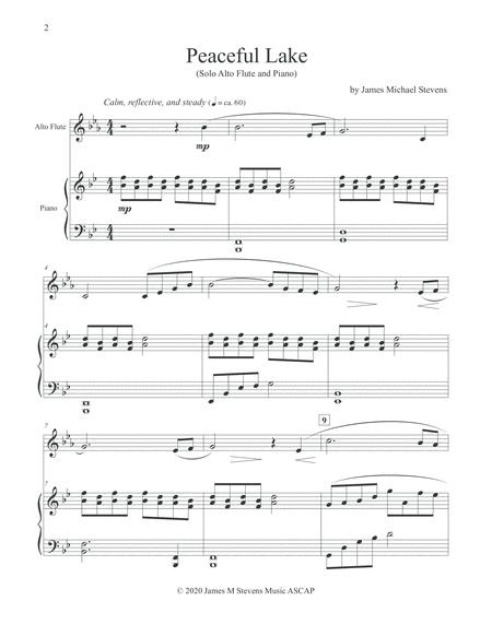 Peaceful Lake Alto Flute Piano Page 2