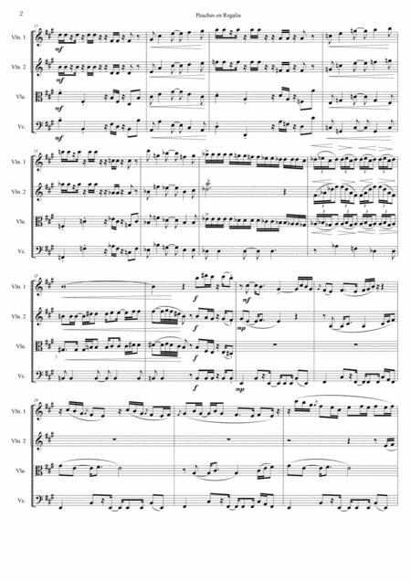 Peaches En Regalia For String Quartet Page 2