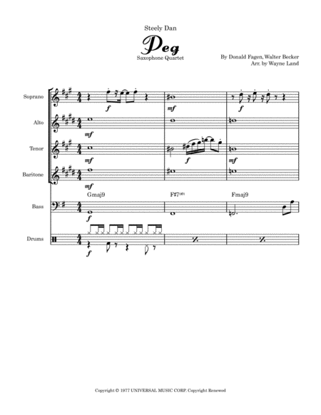 Peg Saxophone Quartet Page 2