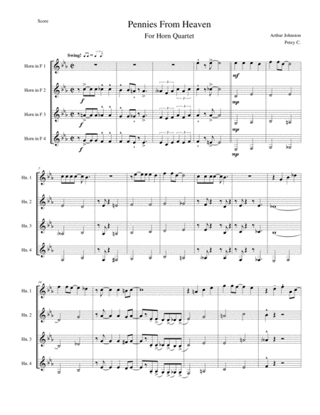 Pennies From Heaven For Horn Quartet Page 2