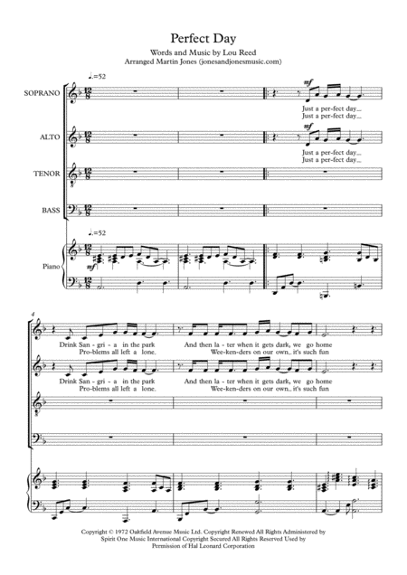 Perfect Day Satb Piano Page 2