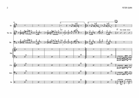 Peter Gunn Vocal With Small Band 3 Horns Key Of F Page 2