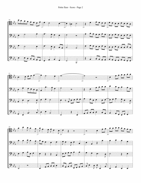 Petite Fleur For Trombone Or Low Brass Quartet Page 2