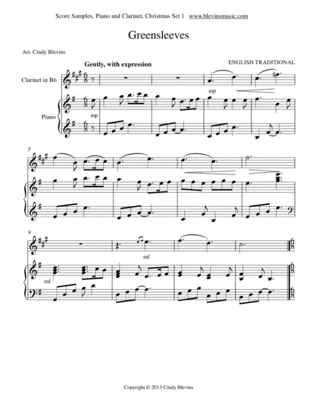 Piano And Clarinet For Christmas Set 1 Five Arrangements For Piano And Bb Clarinet Page 2