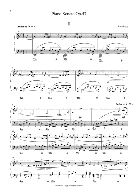 Piano Sonata Movimento 2 Page 2