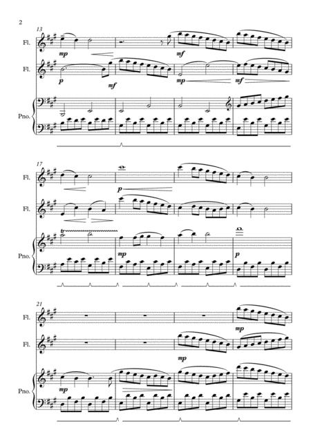 Piece For Two Flutes And Piano Page 2