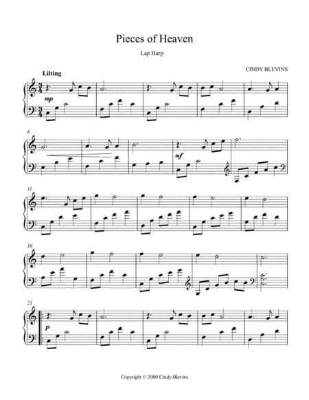 Pieces Of Heaven An Original Solo For Lap Harp From My Book Gentility Lap Harp Version Page 2