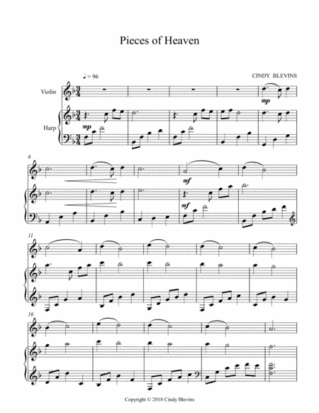 Pieces Of Heaven For Harp And Violin Page 2