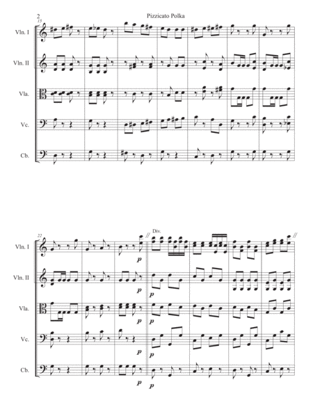 Pizzicato Polka Page 2