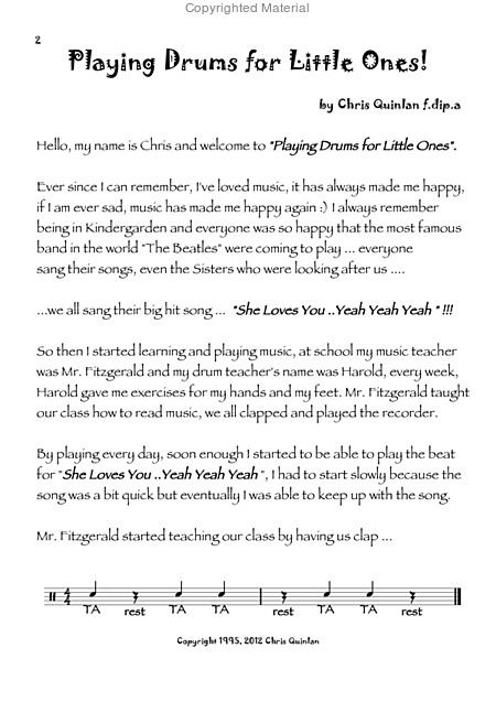 Playing Drums For Little Ones Page 2