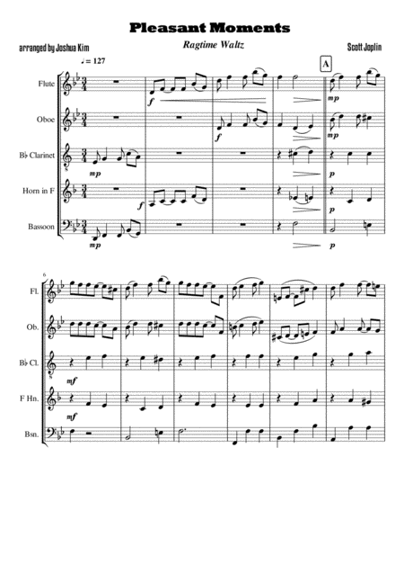 Pleasant Moments For Woodwind Quintet Page 2