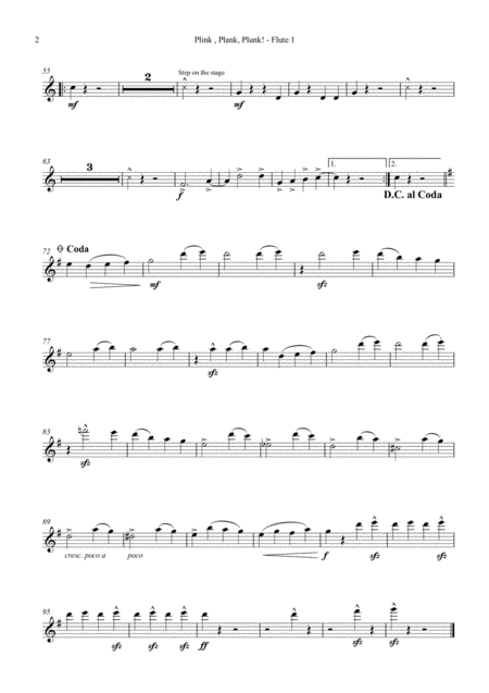 Plink Plank Plunk For Flute Quartet 4 C Flutes Page 2