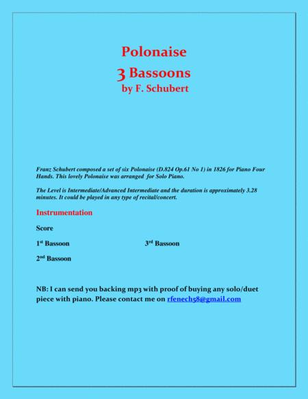 Polonaise F Schubert For 3 Bassoons Intermediate Page 2