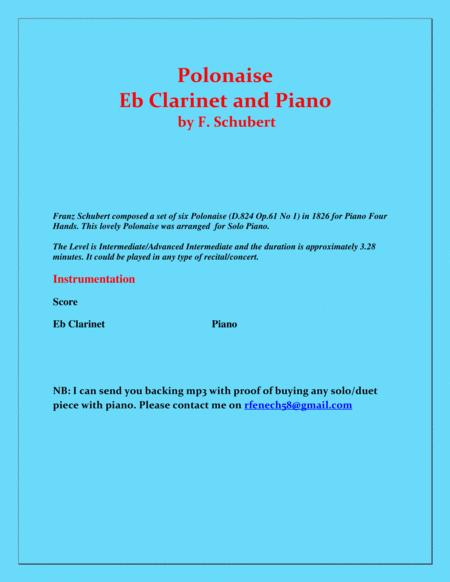 Polonaise F Schubert For E Flat Clarinet And Piano Intermediate Page 2