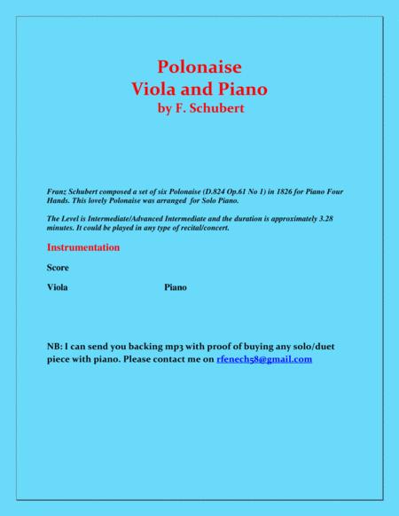 Polonaise F Schubert For Viola And Piano Intermediate Page 2
