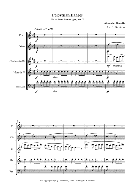 Polovtsian Dances No 8 Full Score And Parts Page 2