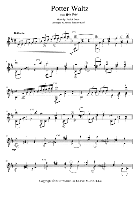 Potter Waltz For Classical Guitar Page 2