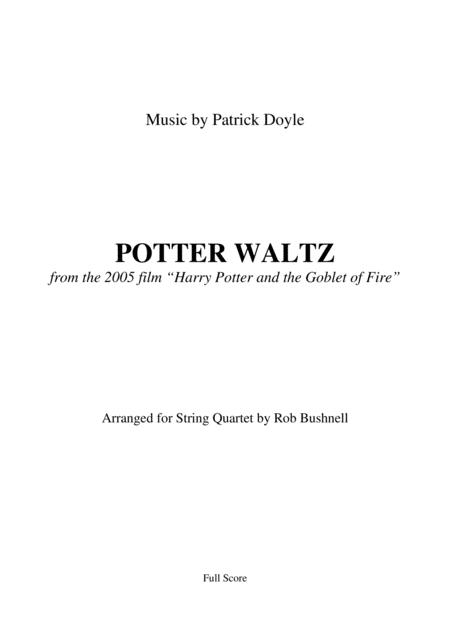 Potter Waltz From The 2005 Film Harry Potter And The Goblet Of Fire String Quartet Page 2