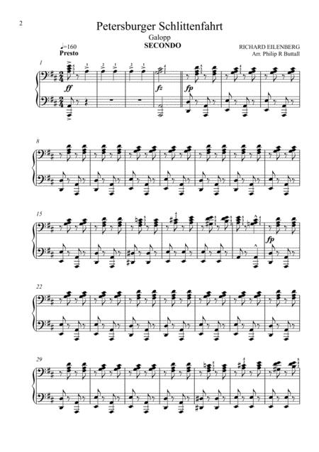 Prb Novelty Piano Series Petersburger Schlittenfahrt Eilenberg Piano Duet Four Hands Page 2