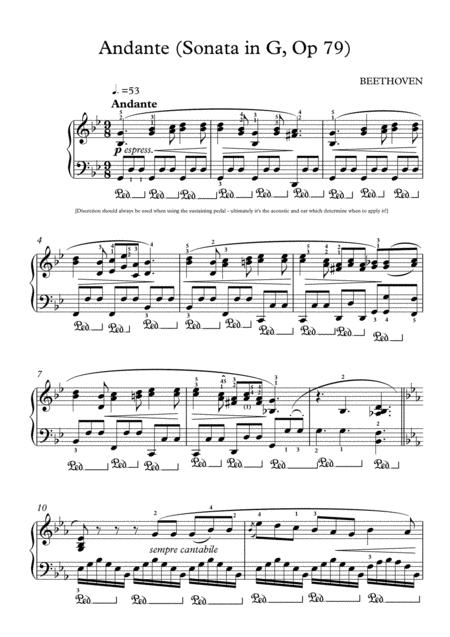 Prb Piano Series Andante From Sonata In G Op 79 Beethoven Page 2