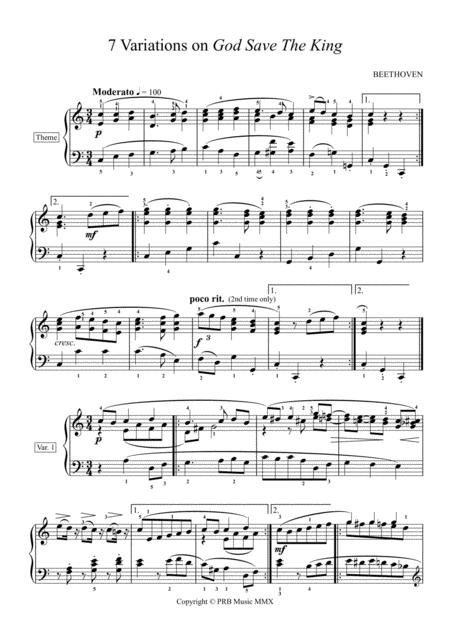 Prb Piano Series Seven Variations On God Save The King Beethoven Page 2