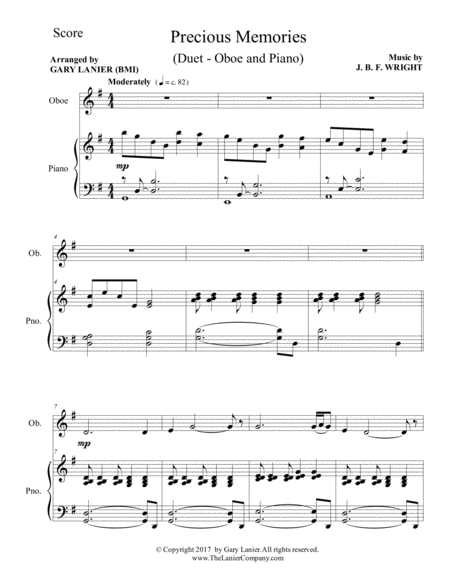 Precious Memories Duet Oboe Piano With Score Part Page 2