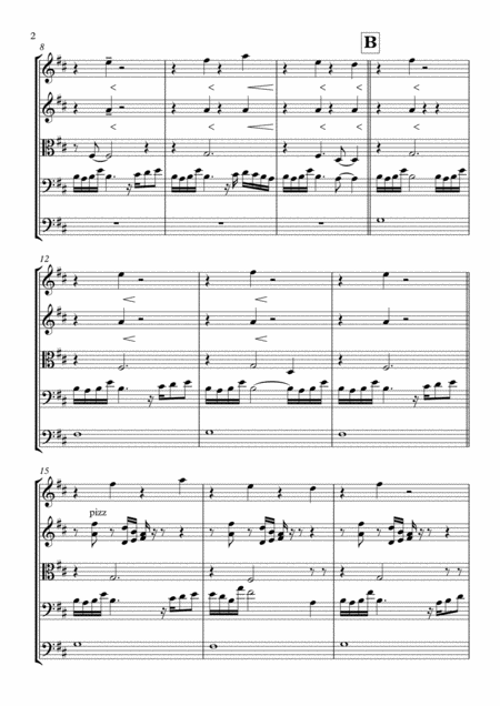 Prelude 01 From Well Tempered Clavier Book 2 String Quintet Page 2