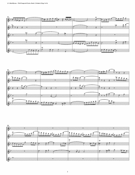 Prelude 04 From Well Tempered Clavier Book 1 Flute Quintet Page 2